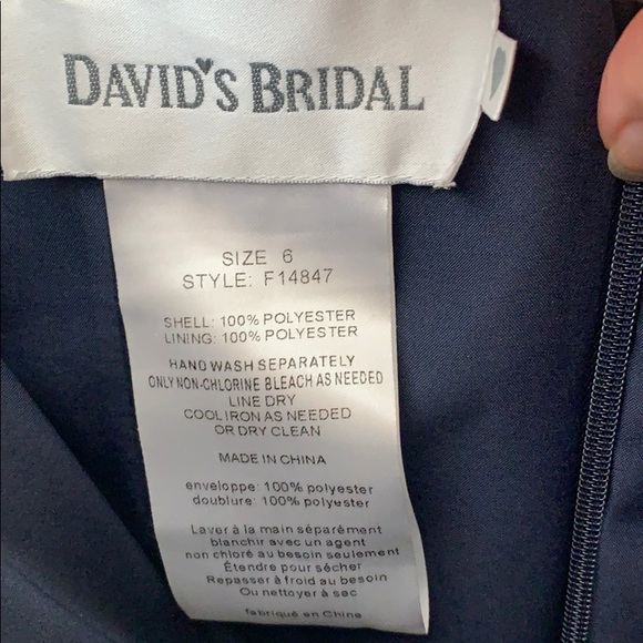 Navy chiffon bridesmaid dress - Picture 4 of 4